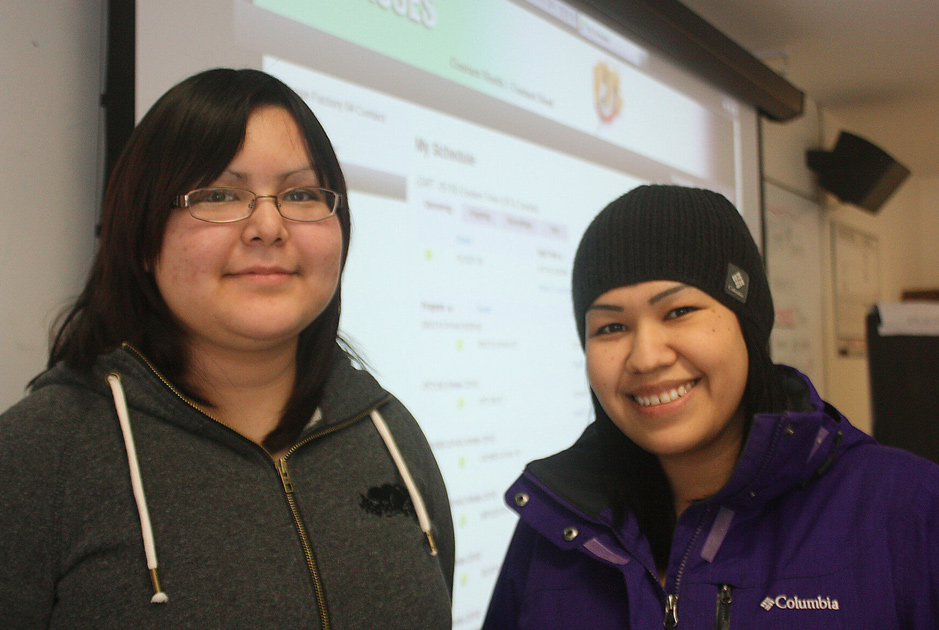 Indigenous students smiling